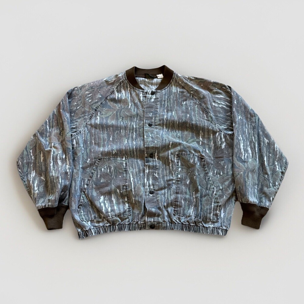 Liberty Camo Jacket Mens XL Realtree Hunting 90s‎ Ripstop Cotton Bomber